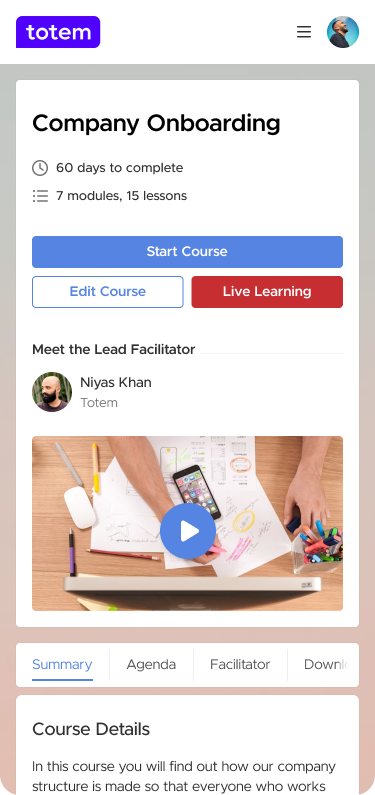 Company onboarding