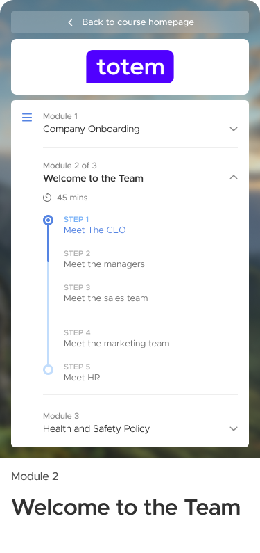 Welcome to the team
