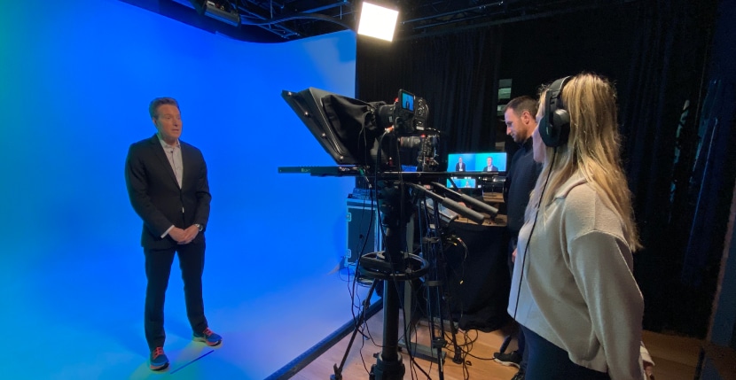 Filming in our Broadcast studio